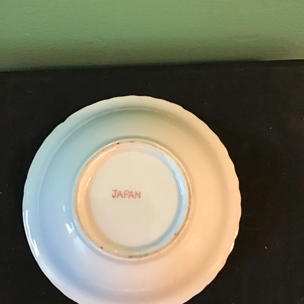 Set of 4 Vintage Japan‎ Rose Gold Rimmed Dessert Bowls
